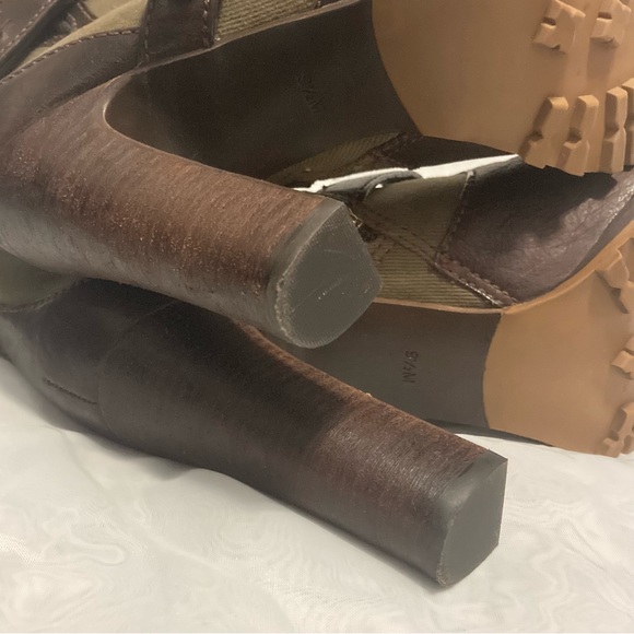 Tory Burch Leather and Canvas Heeled Boots - Picture 7 of 10